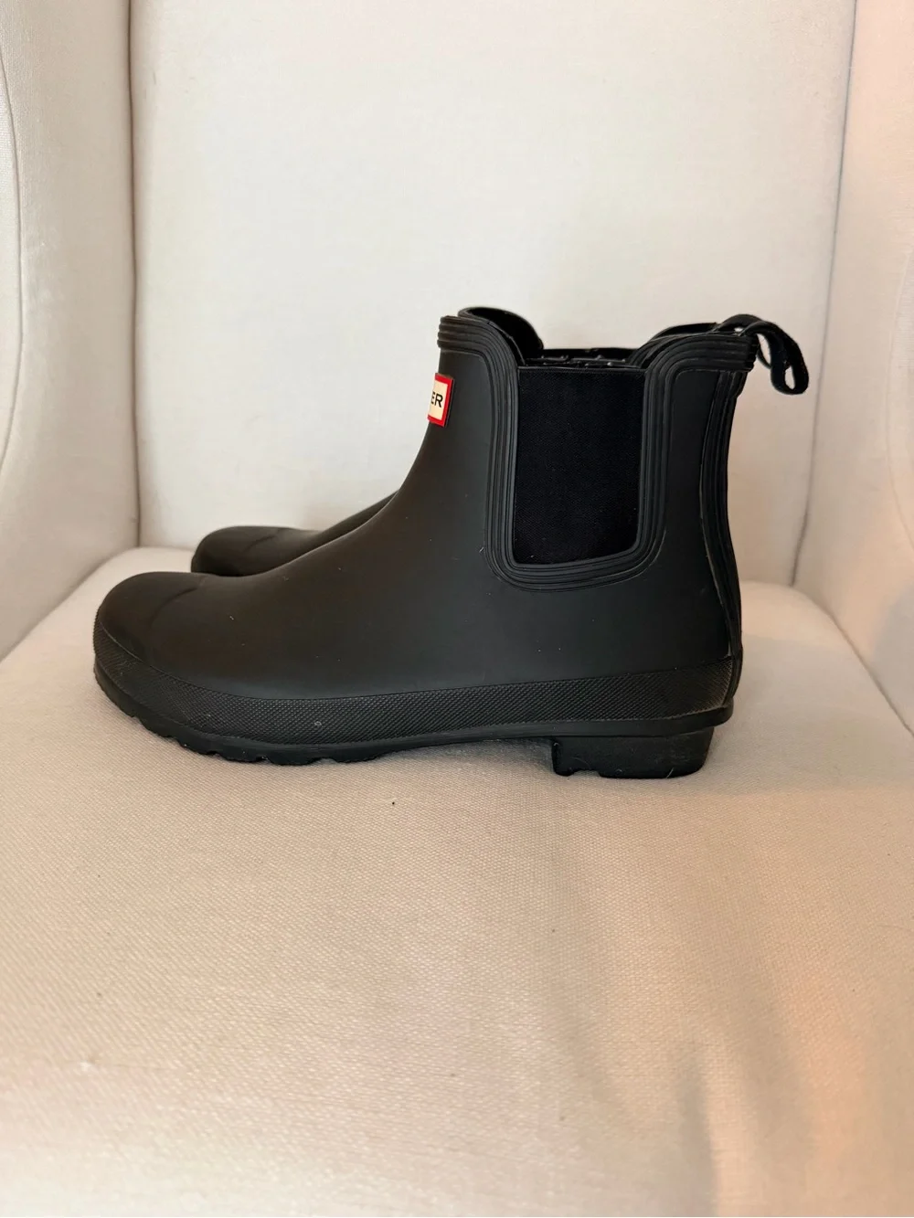 Hunter Black Short Chelsea Rain Boots